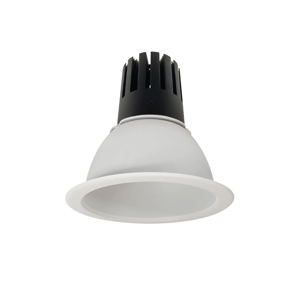 6" Sapphire III Round Open Reflector, 3500lm, 4000K, Narrow Flood Optic, Matte Powder White