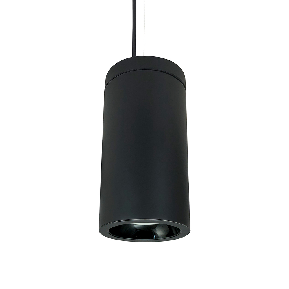 6" Cobalt Cable Mount Cylinder, Black, 1000L, 2700K, Black/Black Reflector, 120V Triac/ELV
