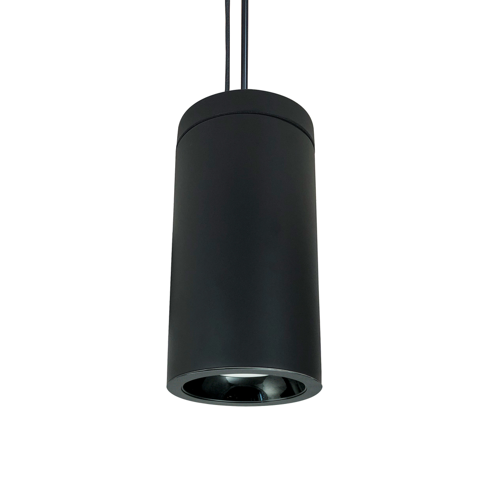 6" Cobalt Pendant Mount Cylinder, White, 1000L, 4000K, Black/Black Reflector, 120V