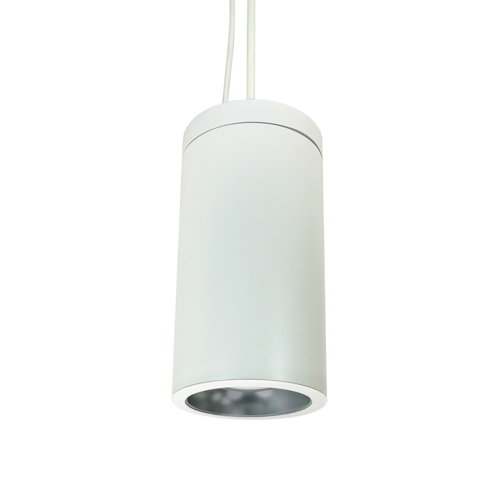 6" Cobalt Pendant Mount Cylinder, White, 1000L, 3500K, Diffused/White Reflector, 120V