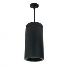 Nora NYLS3-6P1L340NP01BBB - 6" Sapphire III Pendant Mount Black Cylinder, Black Reflector/Black Flange, 120V; Phase Dimming,