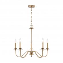 Austin Allen & Co - CA AA1023MA - 5-Light Chandelier in Matte Brass with Decorative Double Bobeches