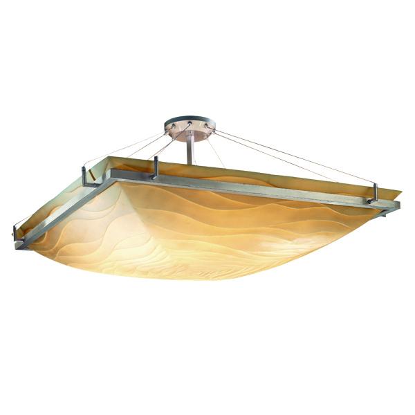 36" Square LED Semi-Flush Bowl w/ Ring