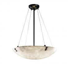 Justice Design Group CLD-9662-25-MBLK-F3 - 24" Pendant Bowl w/ Pair Square w/ Points Finials