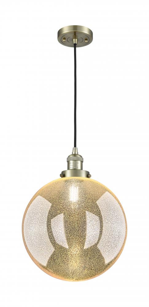 Beacon - 1 Light - 12 inch - Antique Brass - Cord hung - Mini Pendant