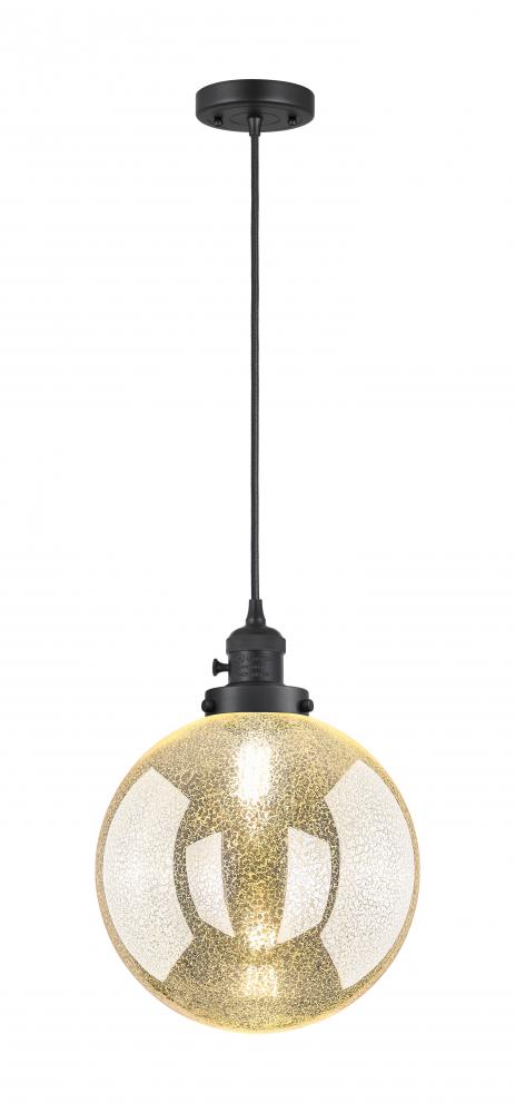 Beacon - 1 Light - 10 inch - Matte Black - Cord hung - Mini Pendant