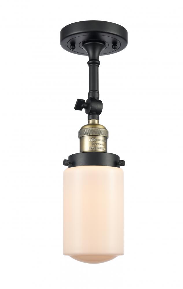 Dover - 1 Light - 5 inch - Black Antique Brass - Adjustable Semi-Flush Mount