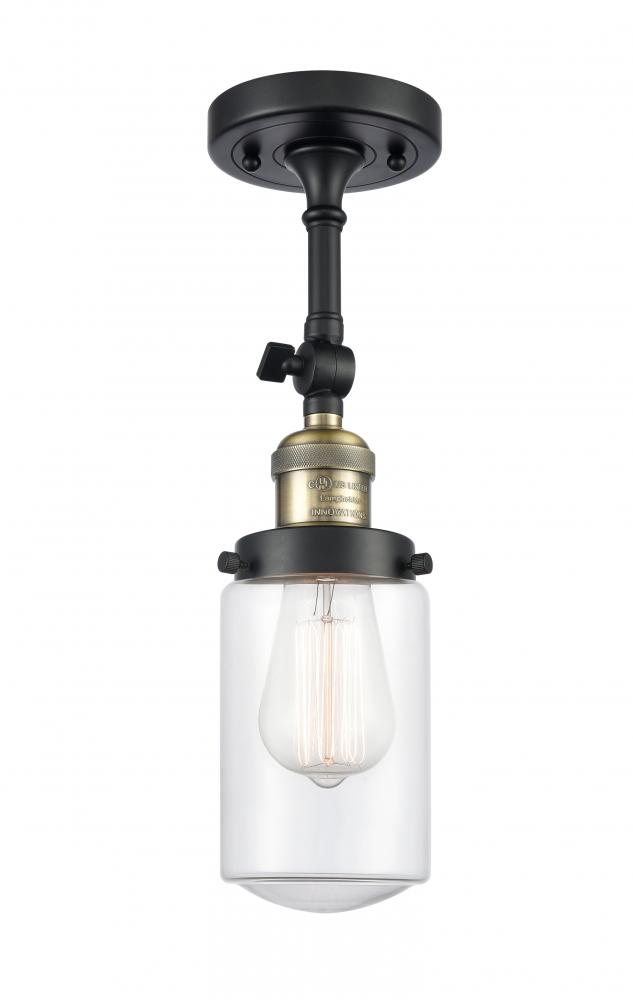Dover - 1 Light - 5 inch - Black Antique Brass - Adjustable Semi-Flush Mount