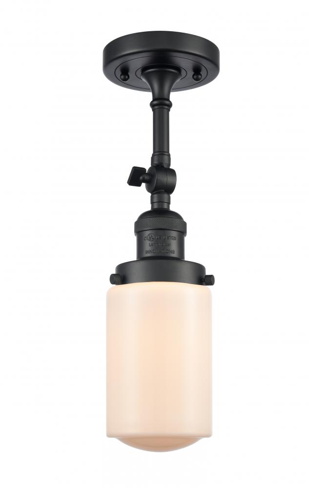 Dover - 1 Light - 5 inch - Matte Black - Adjustable Semi-Flush Mount