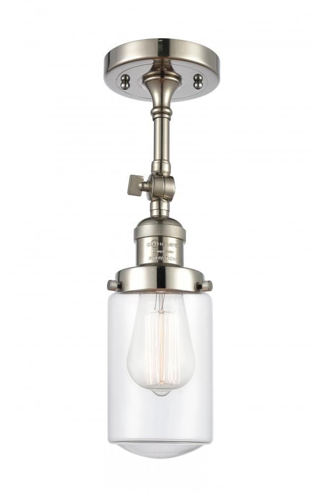 Dover - 1 Light - 5 inch - Polished Nickel - Adjustable Semi-Flush Mount