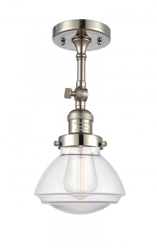 Olean - 1 Light - 7 inch - Polished Nickel - Adjustable Semi-Flush Mount