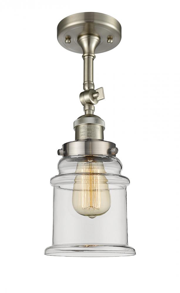 Canton - 1 Light - 6 inch - Brushed Satin Nickel - Adjustable Semi-Flush Mount