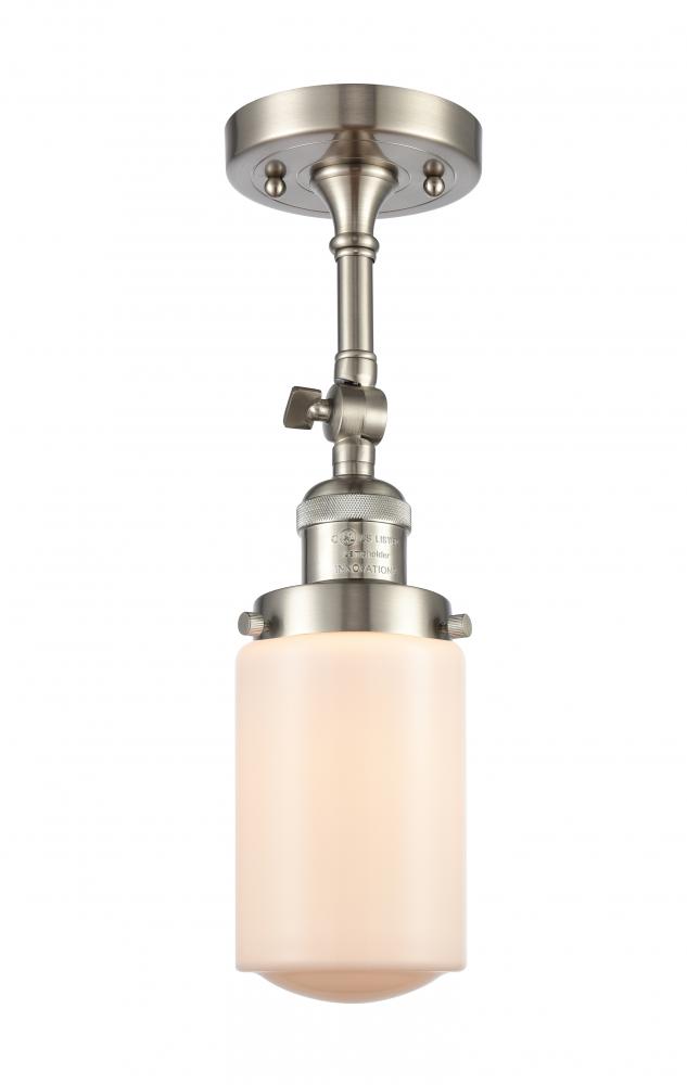 Dover - 1 Light - 5 inch - Brushed Satin Nickel - Adjustable Semi-Flush Mount