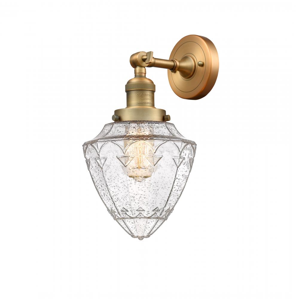 Bullet - 1 Light - 7 inch - Brushed Brass - Adjustable Sconce