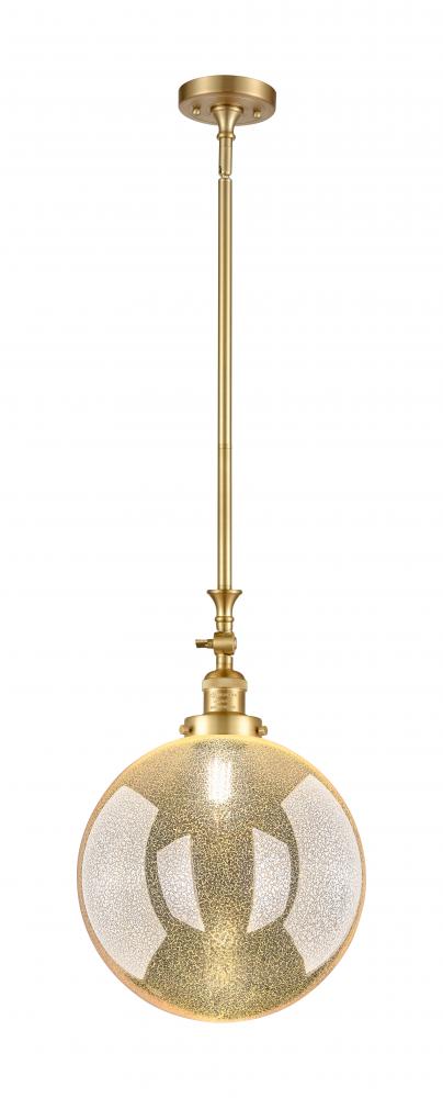 Beacon - 1 Light - 12 inch - Satin Gold - Stem Hung - Adjustable Mini Pendant
