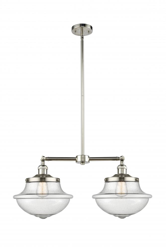 Oxford - 2 Light - 25 inch - Polished Nickel - Stem Hung - Adjustable Island Light