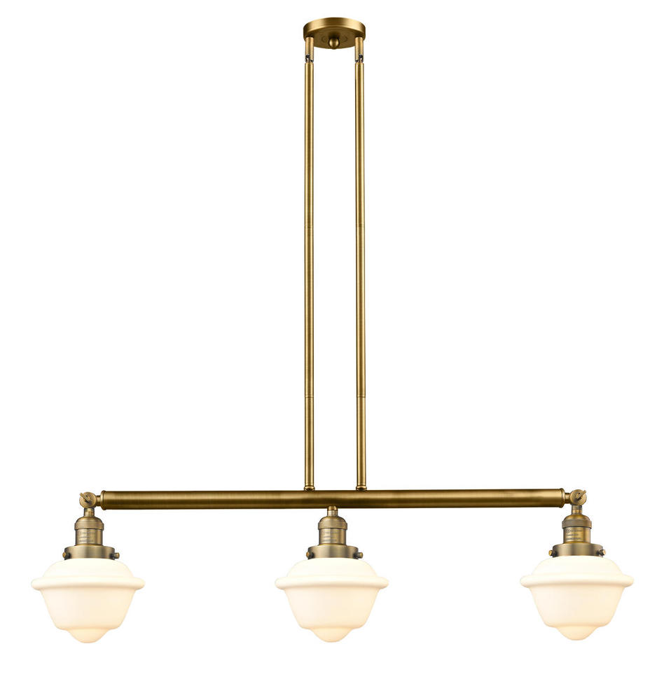 Oxford - 3 Light - 40 inch - Brushed Brass - Stem Hung - Adjustable Island Light