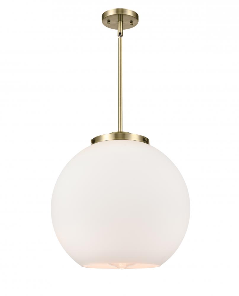 Athens - 1 Light - 16 inch - White Polished Chrome - Cord hung - Pendant