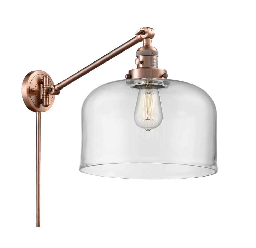 Bell - 1 Light - 12 inch - Antique Copper -Adjustable Swing Arm