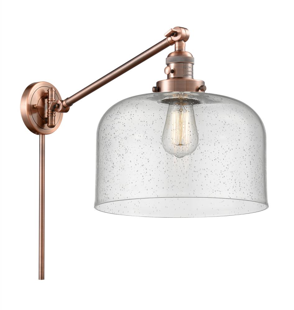 Bell - 1 Light - 12 inch - Antique Copper -Adjustable Swing Arm