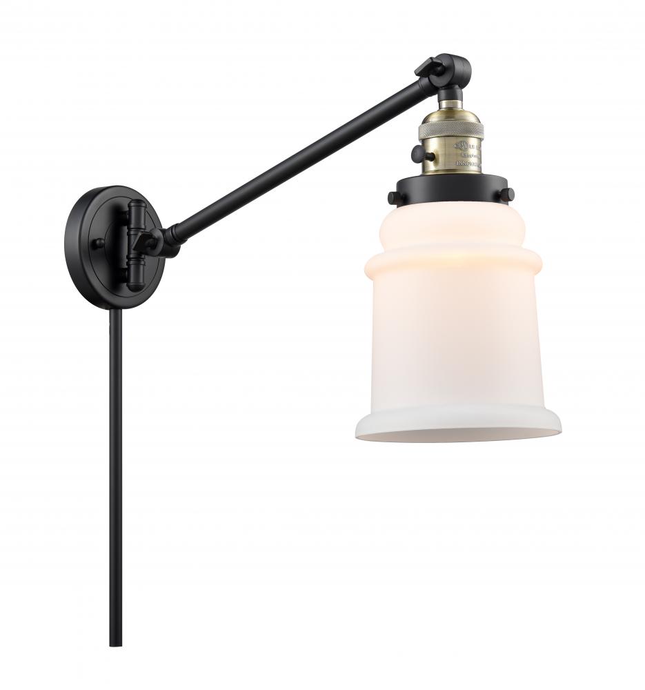 Canton - 1 Light - 8 inch - Black Antique Brass -Adjustable Swing Arm