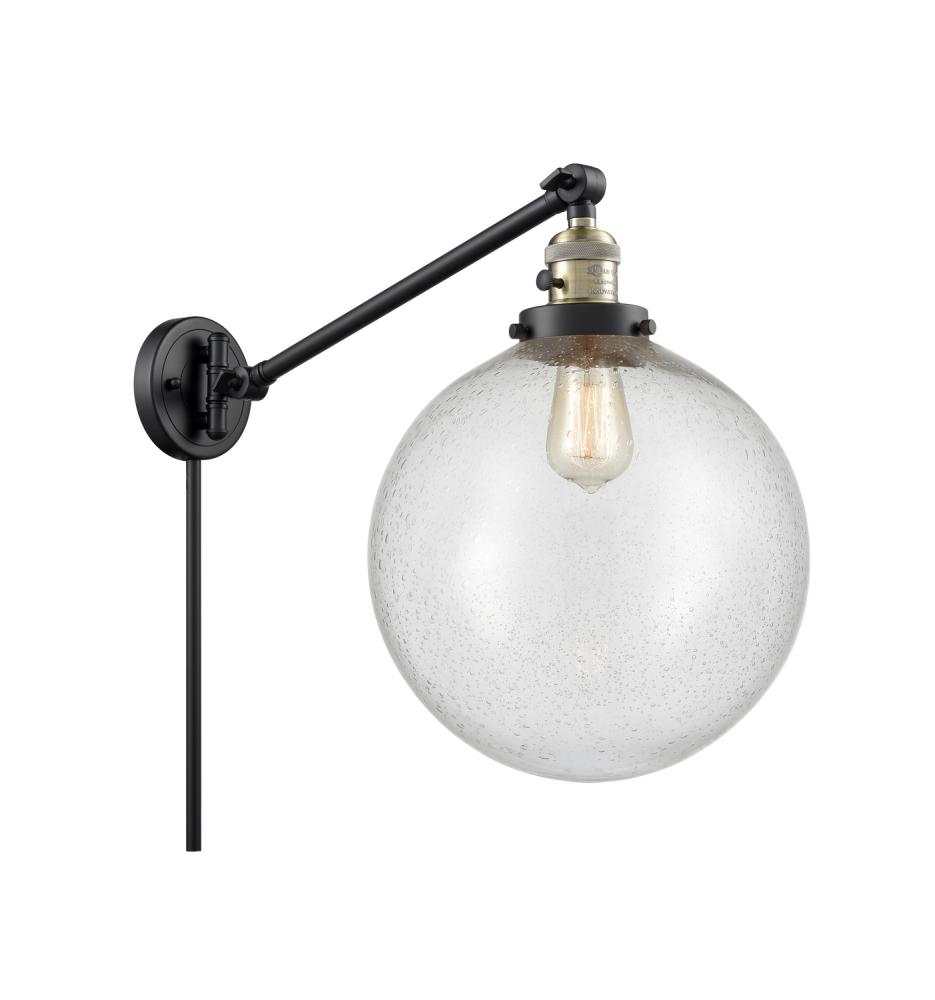 Beacon - 1 Light - 12 inch - Black Antique Brass -Adjustable Swing Arm