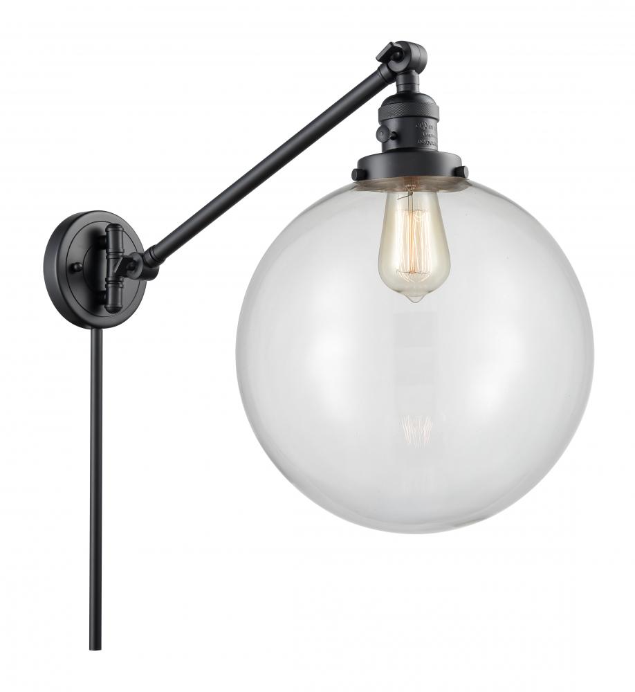 Beacon - 1 Light - 12 inch - Matte Black -Adjustable Swing Arm