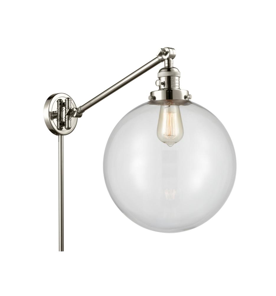 Beacon - 1 Light - 12 inch - Polished Nickel -Adjustable Swing Arm