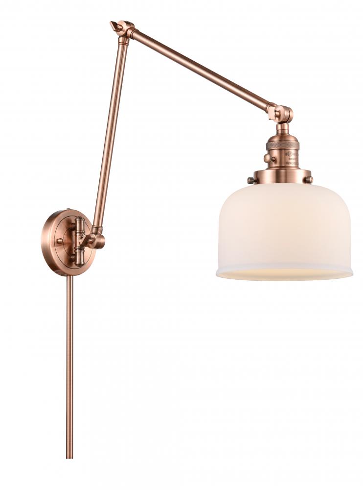 Bell - 1 Light - 8 inch - Antique Copper -Adjustable Swing Arm