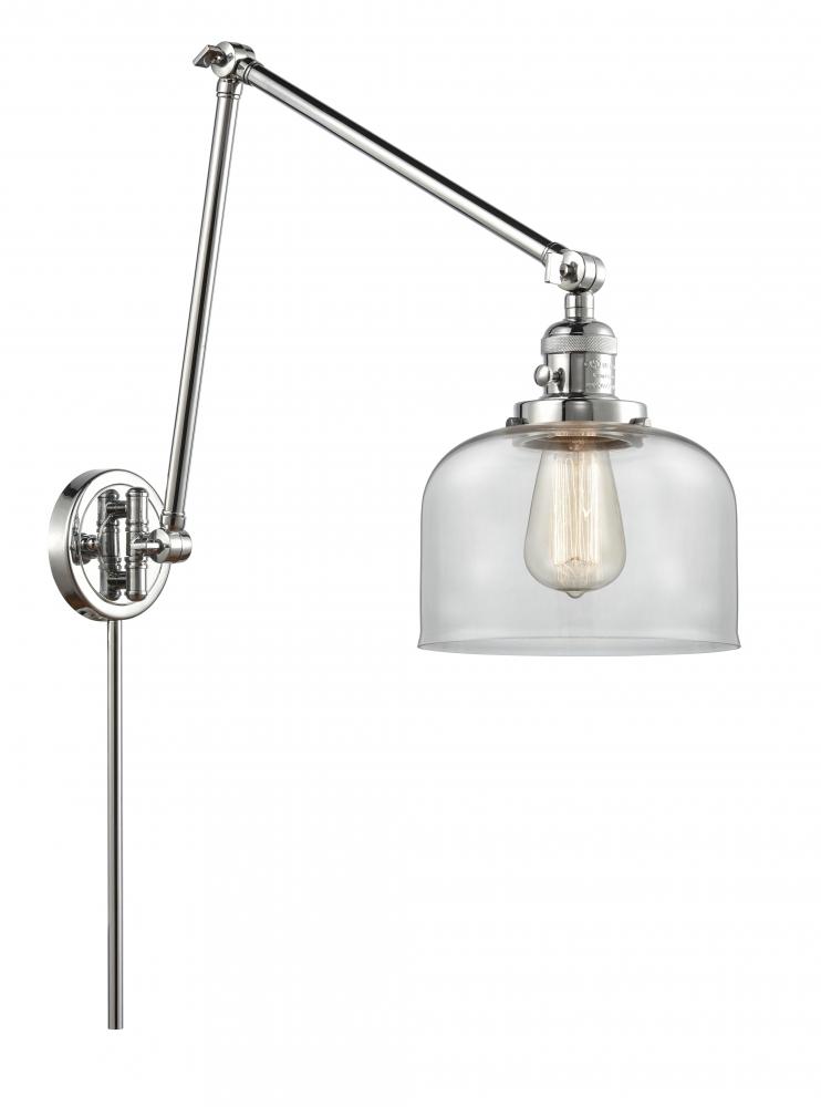 Bell - 1 Light - 8 inch - Polished Chrome -Adjustable Swing Arm
