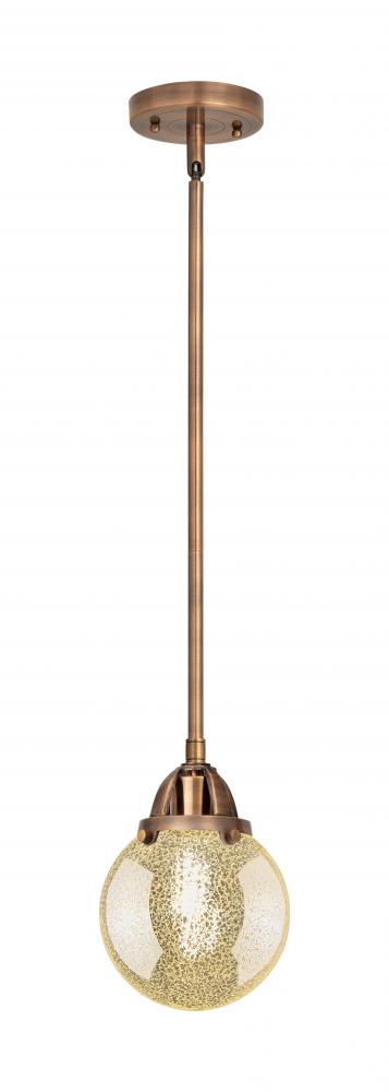 Beacon - 1 Light - 6 inch - Antique Copper - Cord hung - Mini Pendant