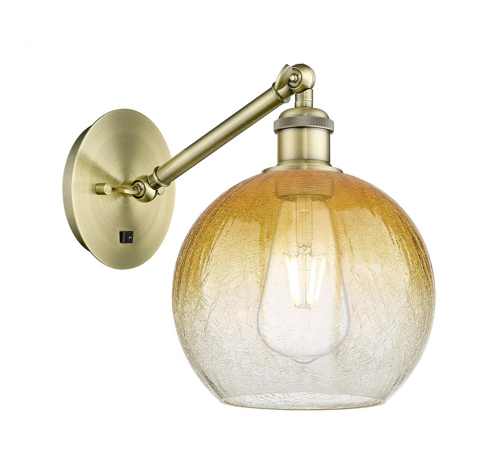 Brookhaven Globe - 1 Light - 8 inch - Polished Nickel - Sconce