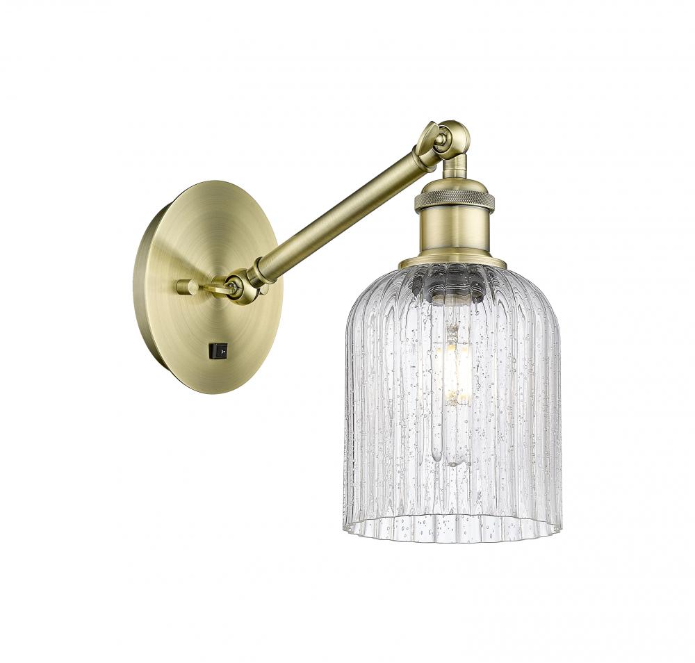 Bridal Veil - 1 Light - 5 inch - Antique Brass - Adjustable Sconce
