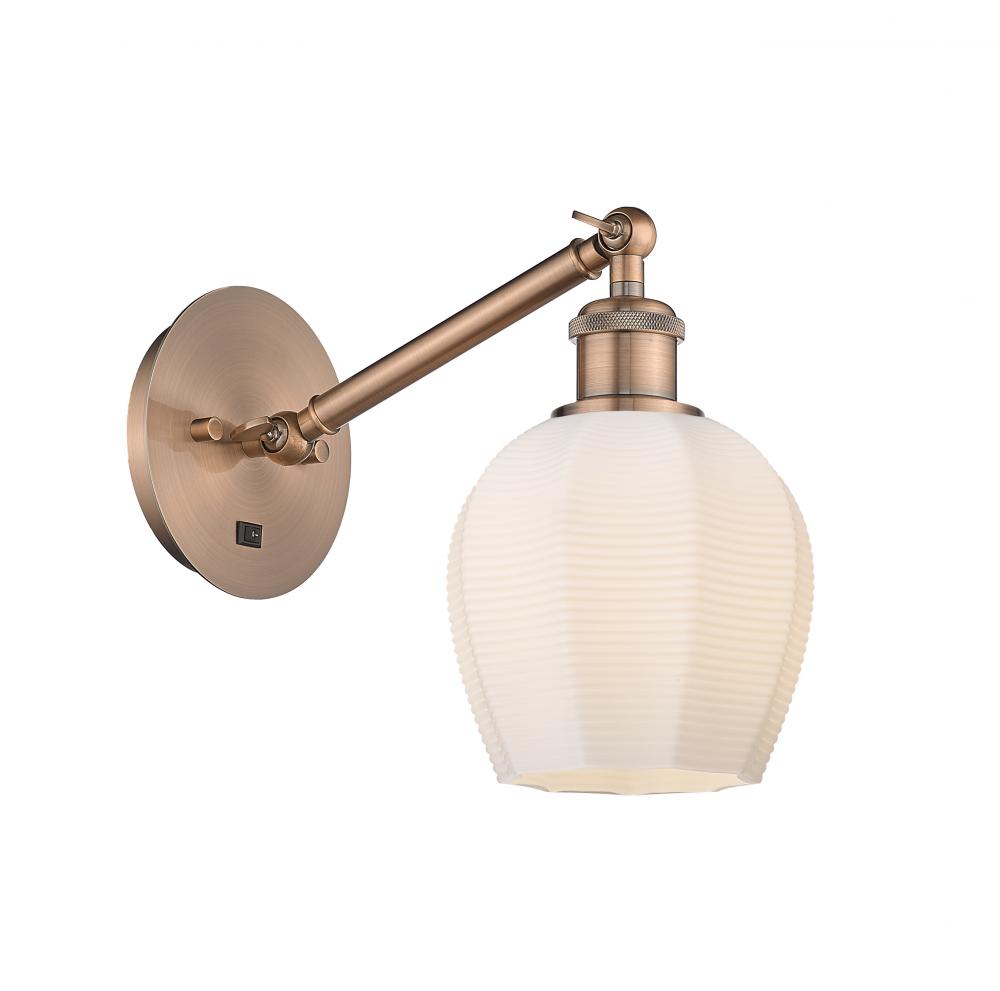 Norfolk - 1 Light - 6 inch - Antique Copper - Adjustable Sconce