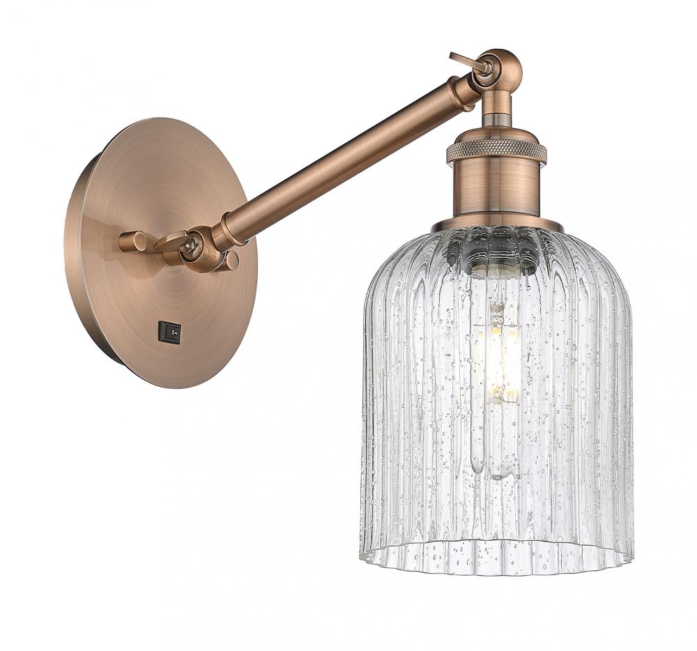Bridal Veil - 1 Light - 5 inch - Antique Copper - Adjustable Sconce
