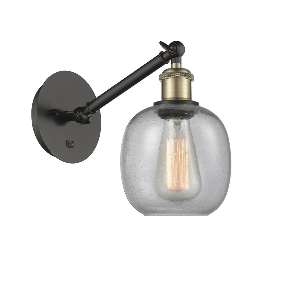 Belfast - 1 Light - 6 inch - Black Antique Brass - Adjustable Sconce