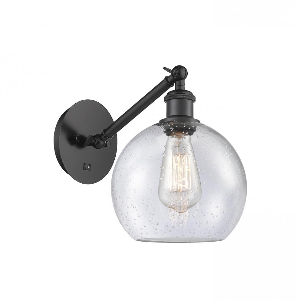 Athens - 1 Light - 8 inch - Matte Black - Adjustable Sconce