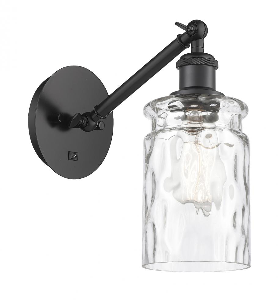 Candor - 1 Light - 5 inch - Matte Black - Adjustable Sconce