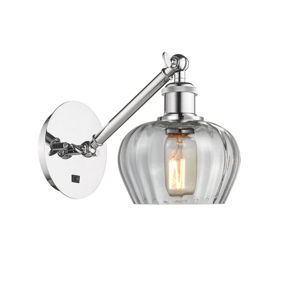 Fenton - 1 Light - 7 inch - Polished Chrome - Adjustable Sconce