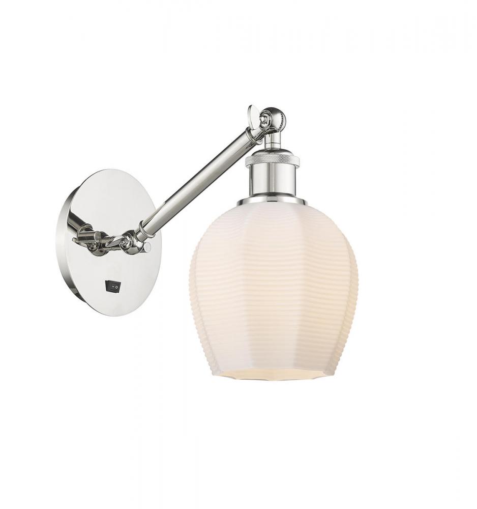 Norfolk - 1 Light - 6 inch - Polished Nickel - Adjustable Sconce