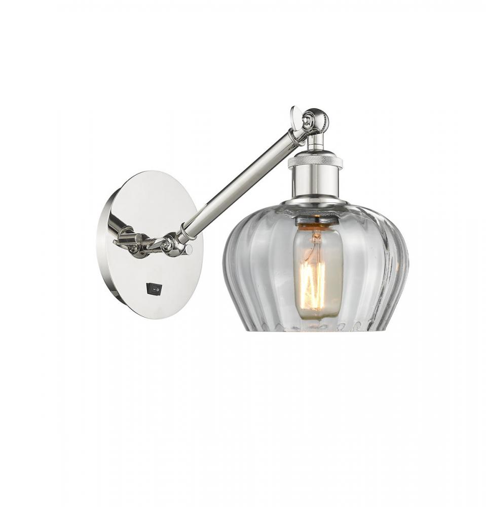 Fenton - 1 Light - 7 inch - Polished Nickel - Adjustable Sconce