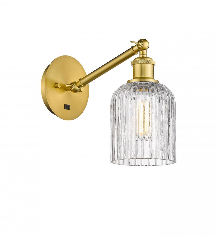 Bridal Veil - 1 Light - 5 inch - Satin Gold - Adjustable Sconce