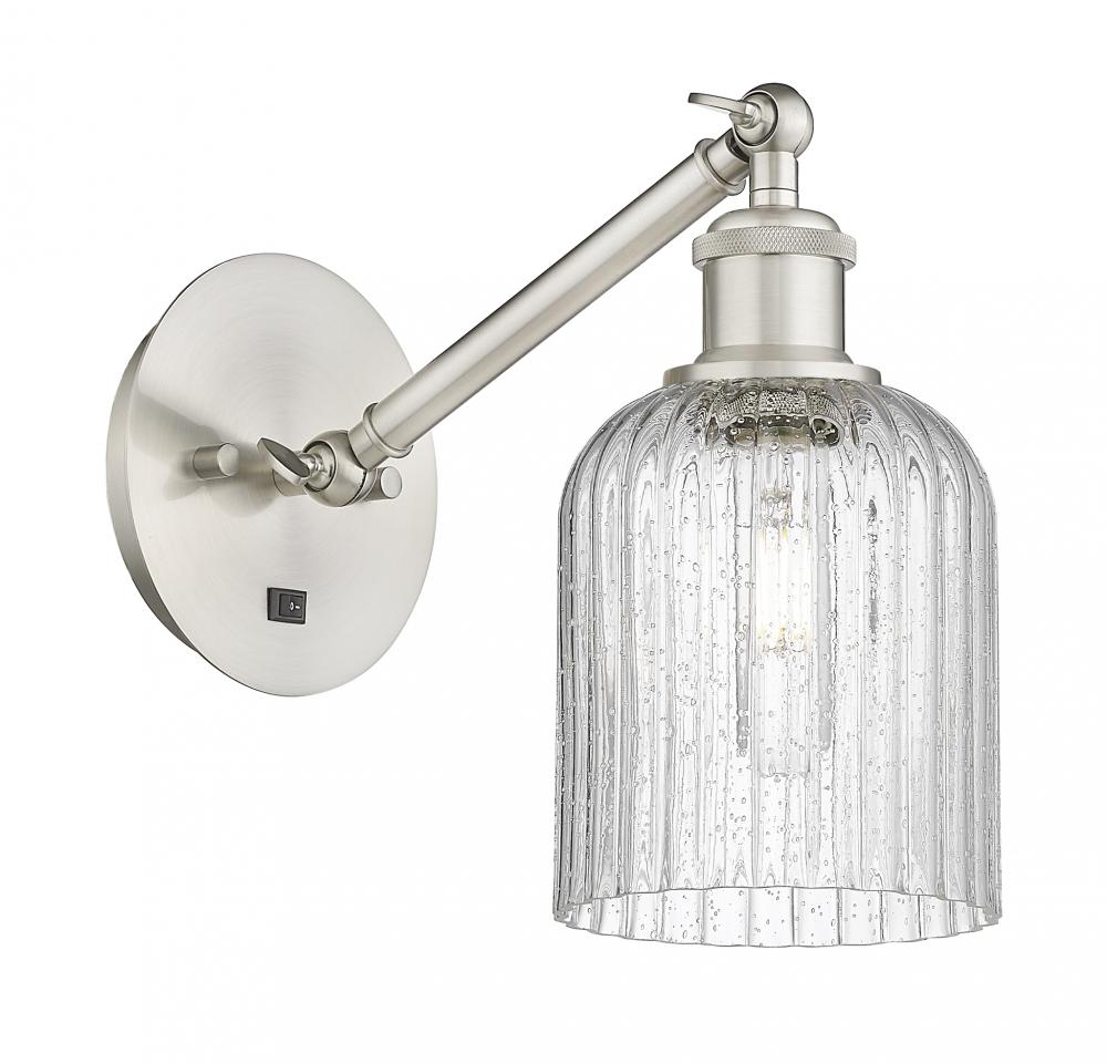 Bridal Veil - 1 Light - 5 inch - Brushed Satin Nickel - Adjustable Sconce