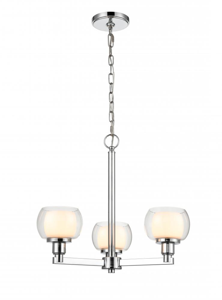 Cairo - 3 Light - 20 inch - Polished Chrome - Chain Hung - Pendant