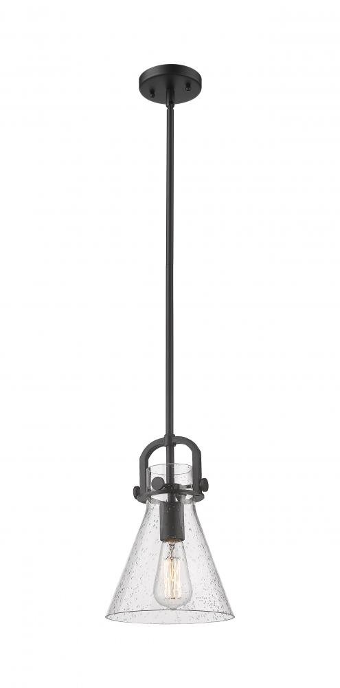 Newton Cone - 1 Light - 8 inch - Matte Black - Mini Pendant