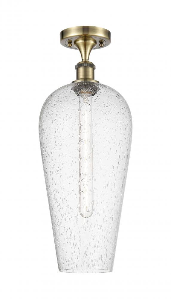Chelsea - 1 Light - 8 inch - Satin Gold - Semi-Flush Mount