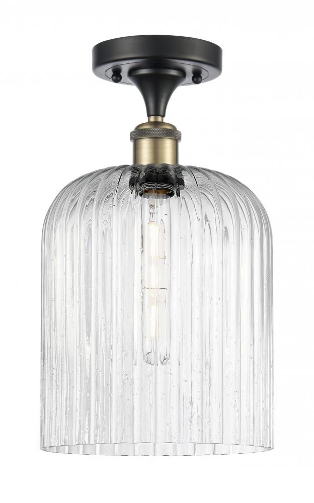 Bridal Veil - 1 Light - 5 inch - Black Antique Brass - Semi-Flush Mount