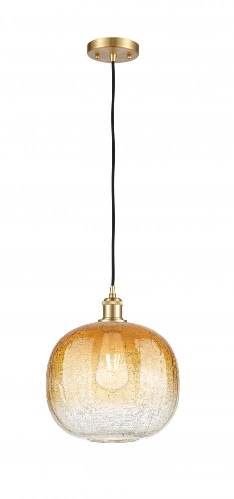 Brookhaven Sphere - 1 Light - 11 inch - Satin Gold - Cord hung - Mini Pendant