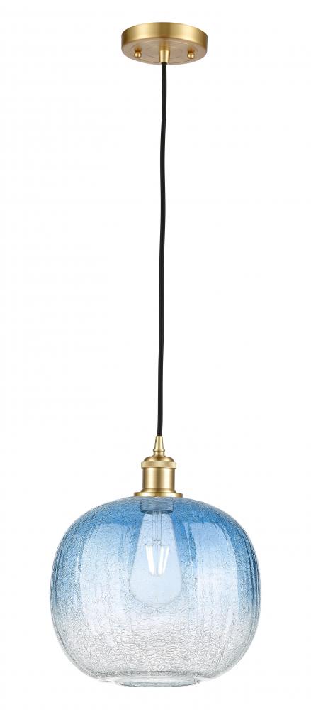 Brookhaven Sphere - 1 Light - 11 inch - Satin Gold - Cord hung - Mini Pendant