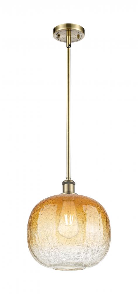 Brookhaven Sphere - 1 Light - 11 inch - Antique Brass - Stem hung - Mini Pendant